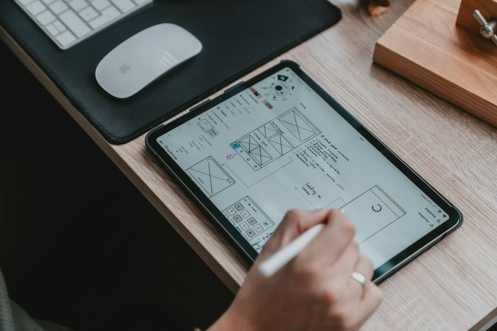 UI/UX design — wireframes and design tools